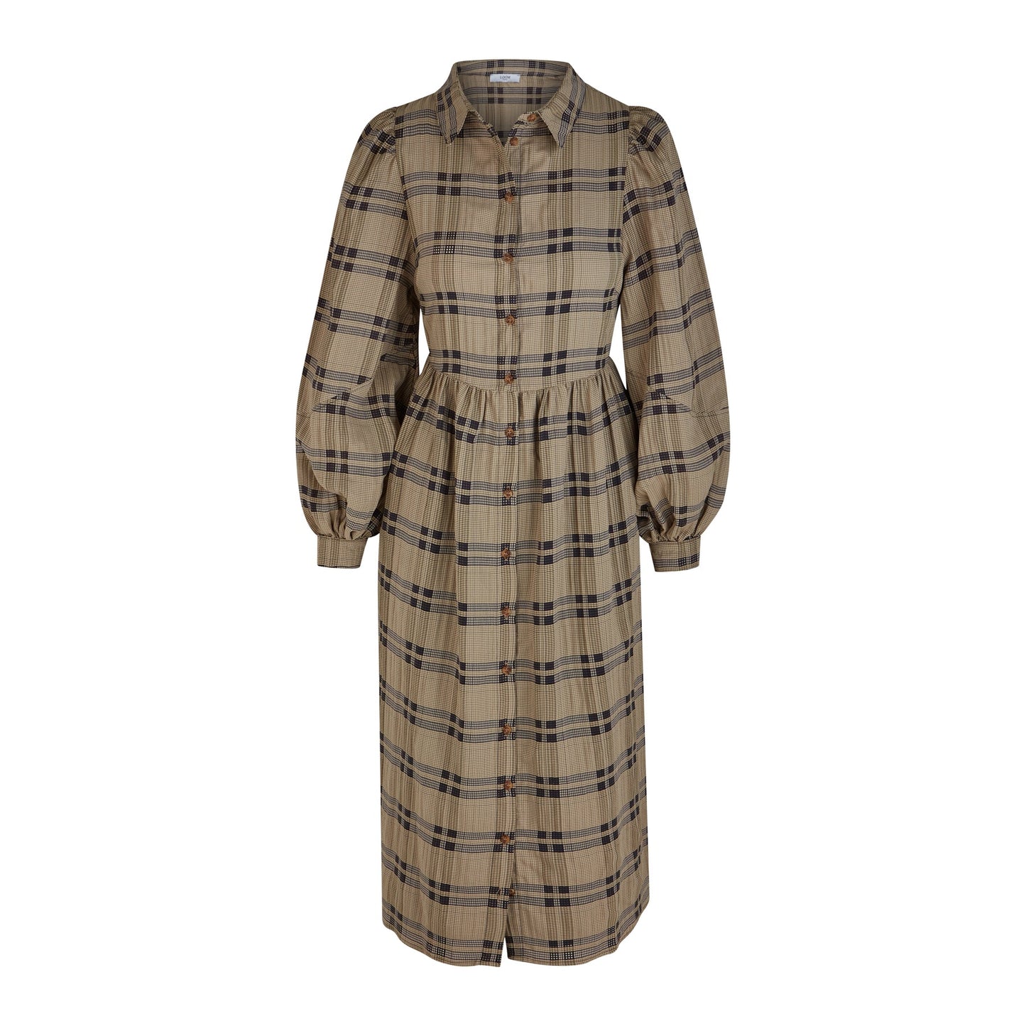 Nora Brown & Black Check Shirt Dress